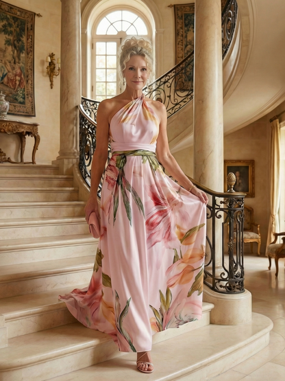 Amiel | Light Floral Maxi Dress