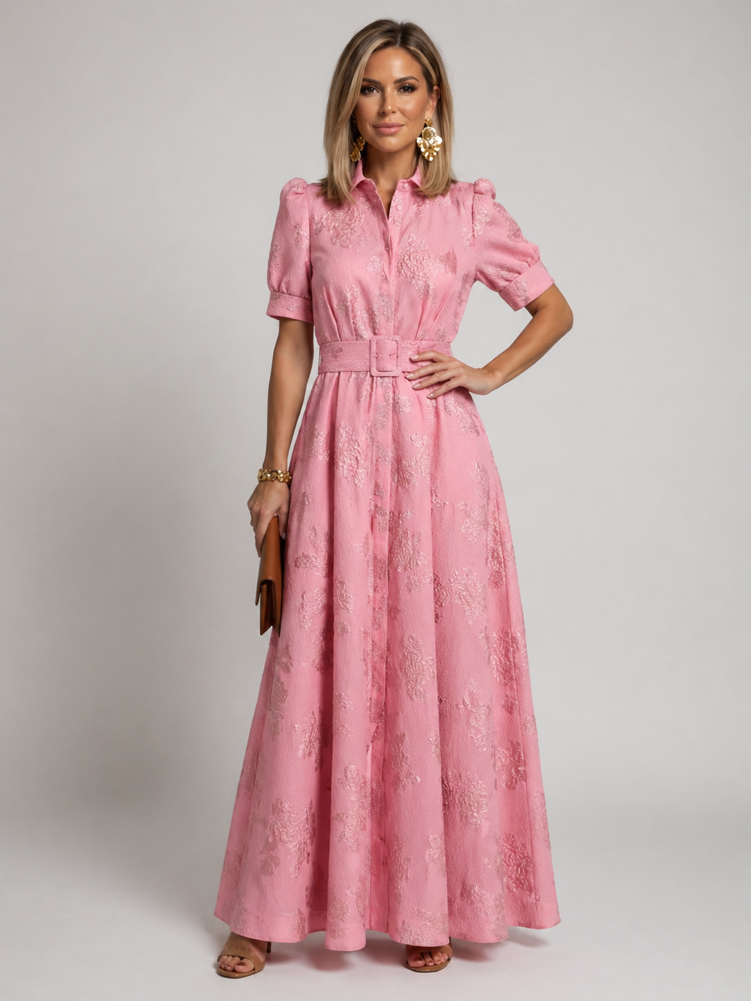 Stella & Grace™ | Belted Floral Maxi Dress
