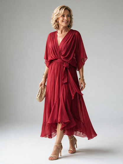 Monica | Elegant V-Neck Dress
