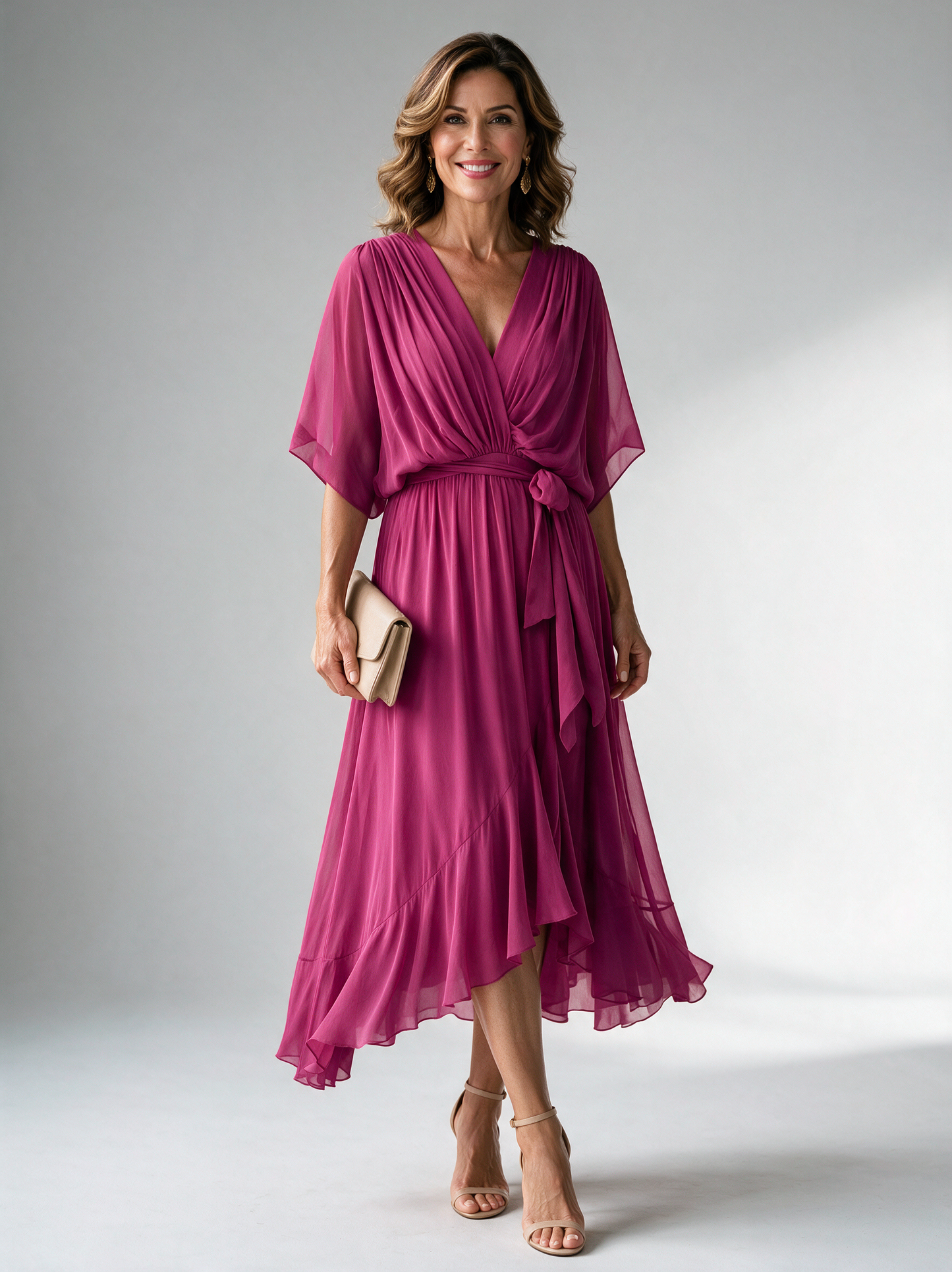 Monica | Elegant V-Neck Dress