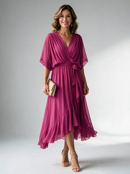 Monica | Elegant V-Neck Dress