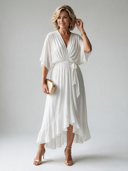 Monica | Elegant V-Neck Dress
