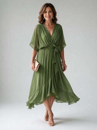 Monica | Elegant V-Neck Dress