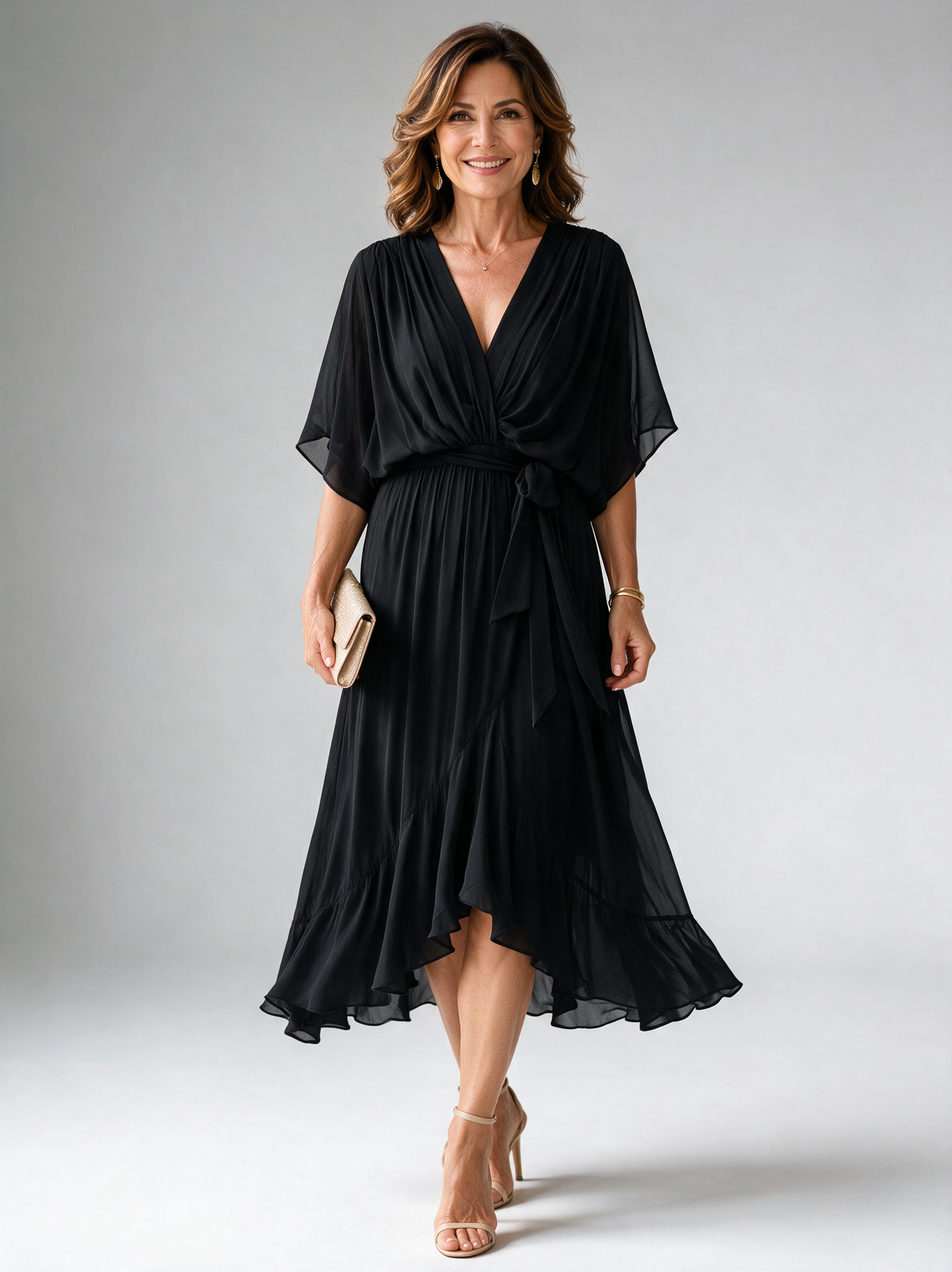 Monica | Elegant V-Neck Dress