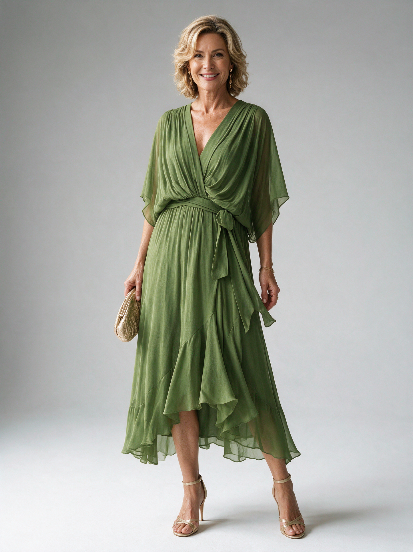 Monica | Elegant V-Neck Dress