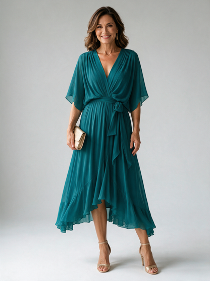 Monica | Elegant V-Neck Dress