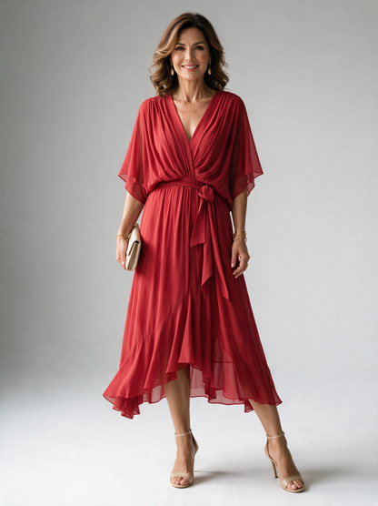 Monica | Elegant V-Neck Dress