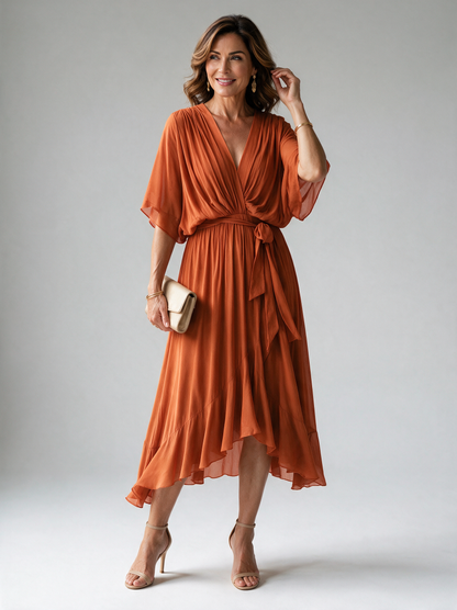 Monica | Elegant V-Neck Dress
